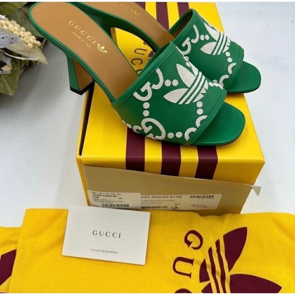 Women's Gucci X Adidas slide sandal size 37 made in Italy - Picture 3 of 9